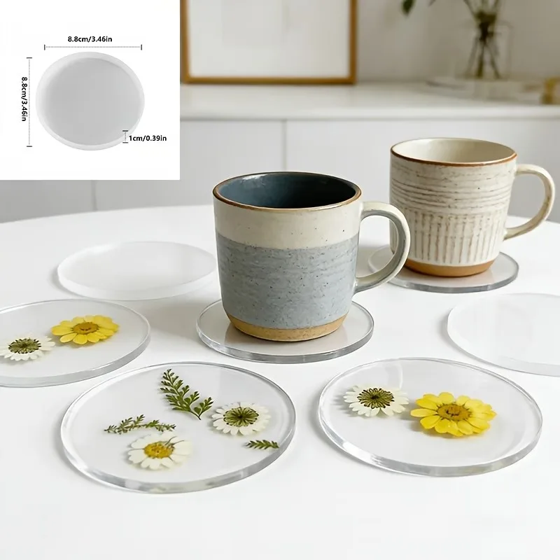 Coaster Mold Round - New Round and Square Coaster Silicone