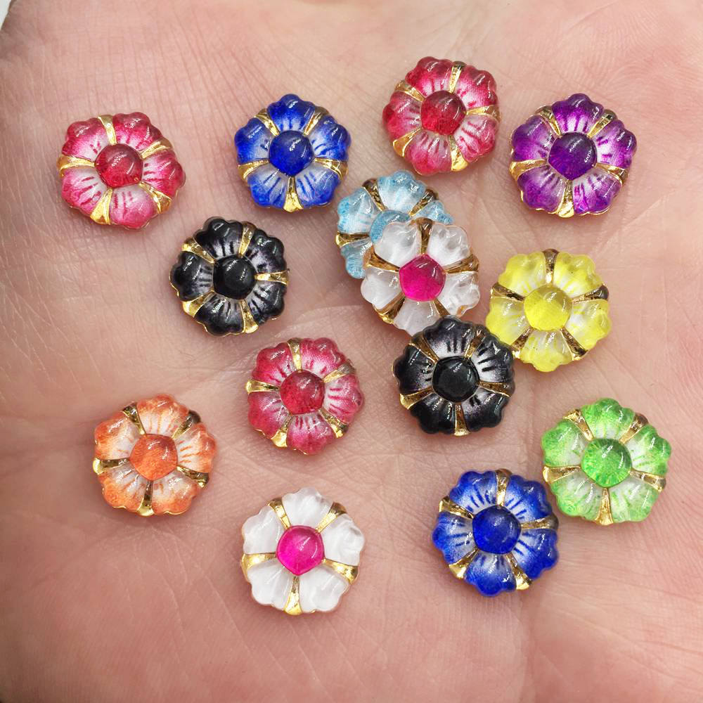 Resin Craft Ideas - 60pcs Shiny Resin 12mm Colorful Phnom