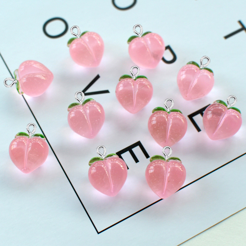 10Pcs New Transparent Peach Fl - огляд і ціна Resin Craft Projects