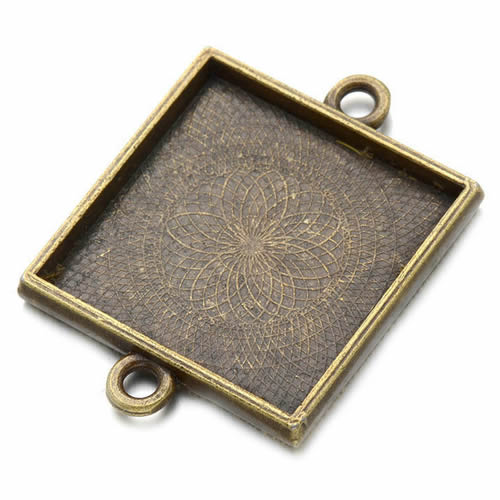Onebeading Fit 25x25mm Square  - огляд і ціна Bezels Set Pendant