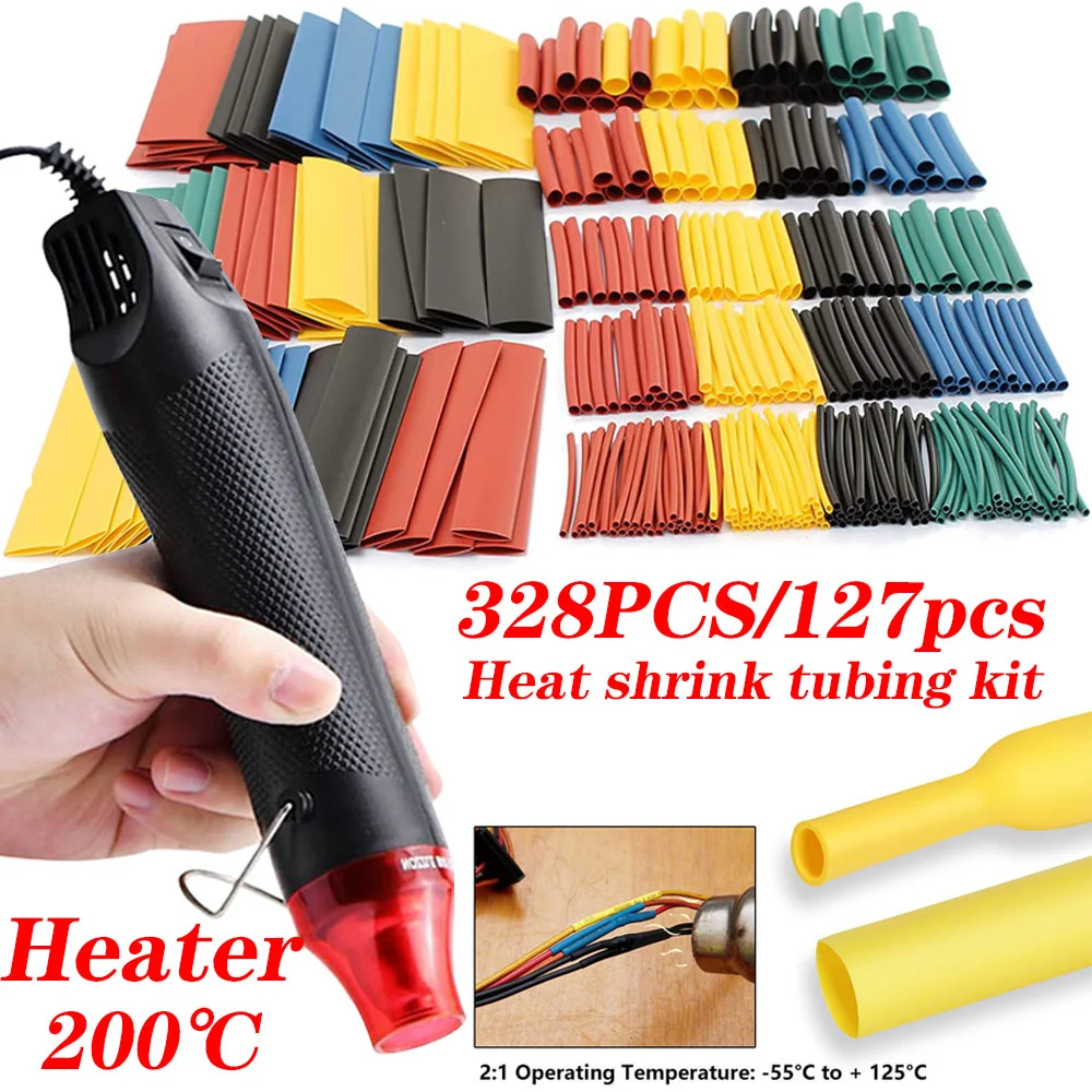 580/530/127PCS Heat Shrink Tub - огляд і ціна Heat Gun Small