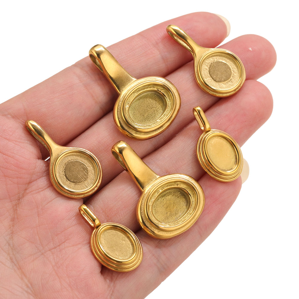 5pcs Stainless Steel Round Ova - огляд і ціна Resin Craft Supplies