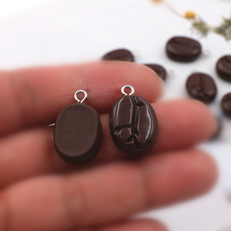 10pcs Coffee Beans Resin Penda - огляд і ціна Resin Craft Projects
