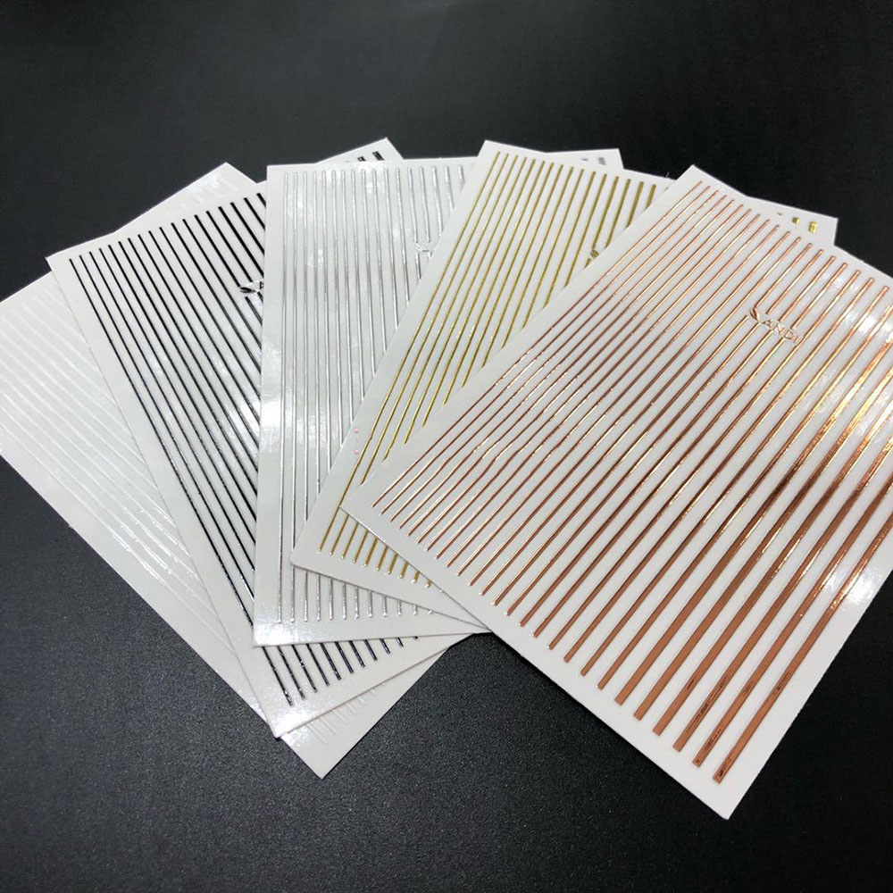 1 Sheet 3D Gold Silver Lines S - огляд і ціна Gold Foil Flakes