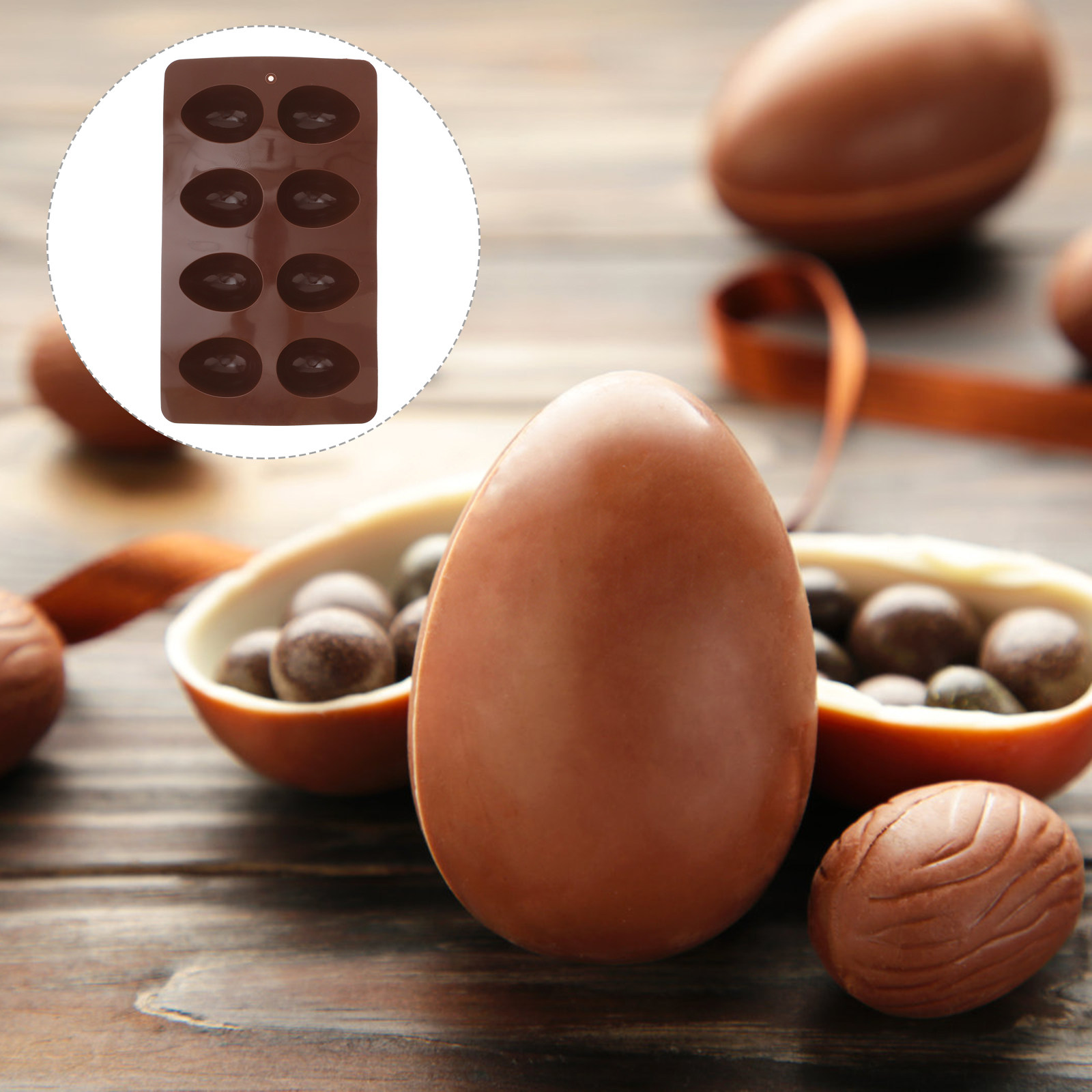 8 Cavity Easter Egg Silicone C - огляд і ціна Silicone Mold Tray