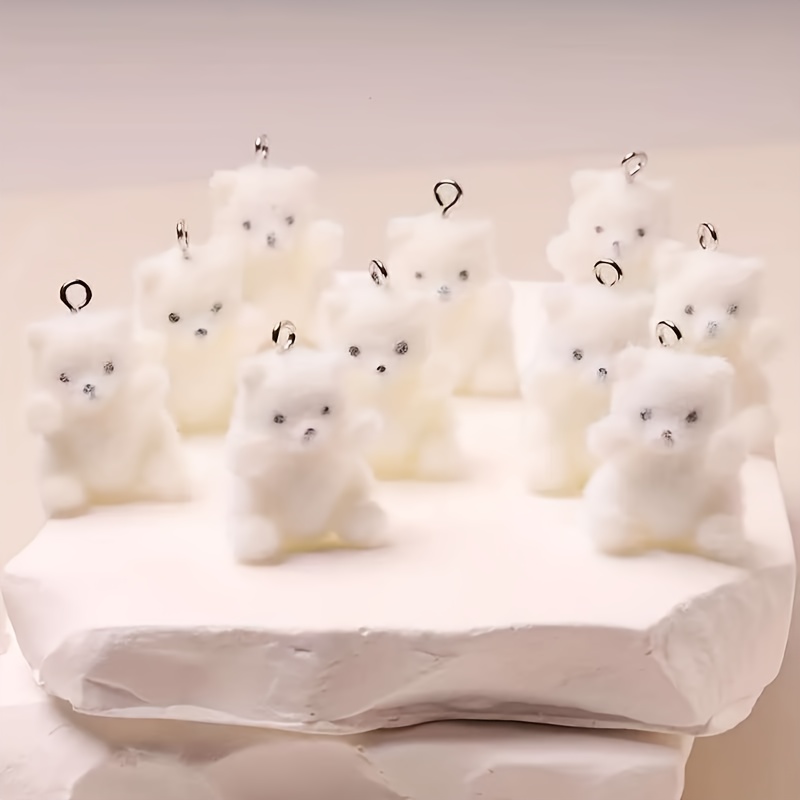 6Pcs Polar Bear Resin Charms C - огляд і ціна Resin Craft Supplies