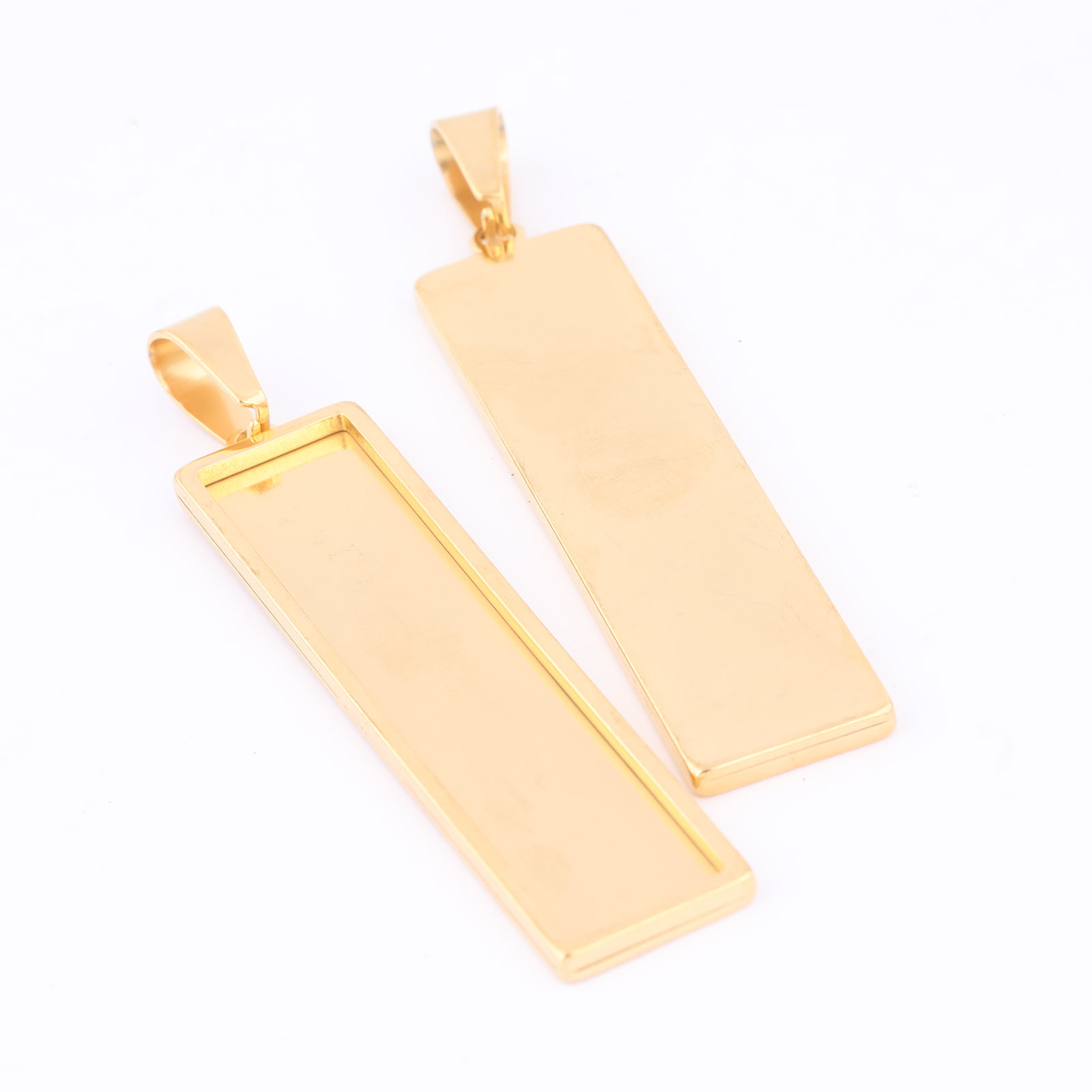 5pcs Stainless Steel Gold Plat - огляд і ціна Bezels Set Pendant