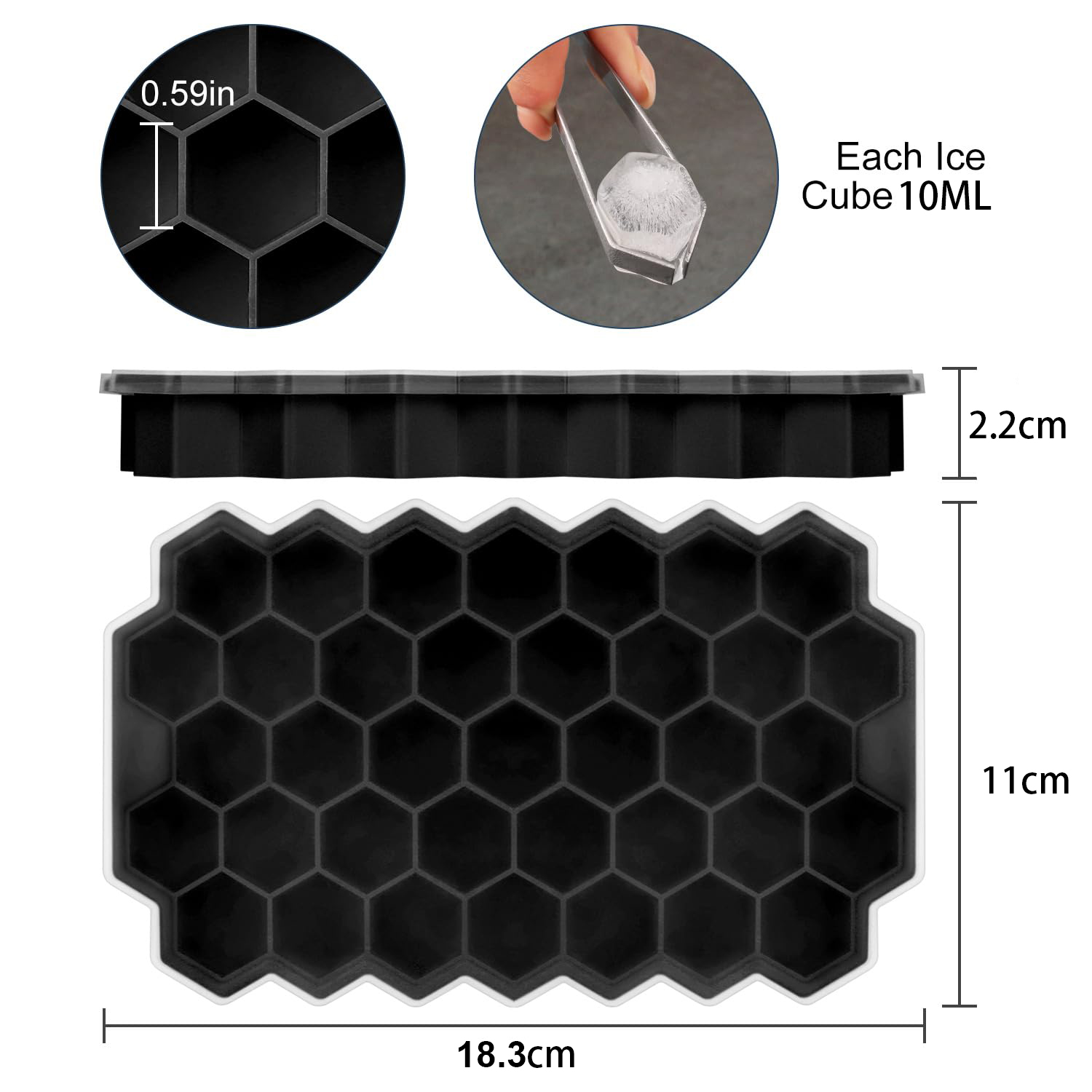 Honeycomb Ice Cube Trays with  - огляд і ціна Silicone Mold Tray
