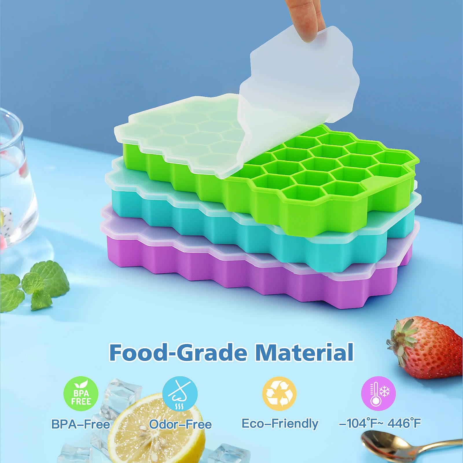 Honeycomb Ice Cube Trays with  - огляд і ціна Silicone Mold Tray