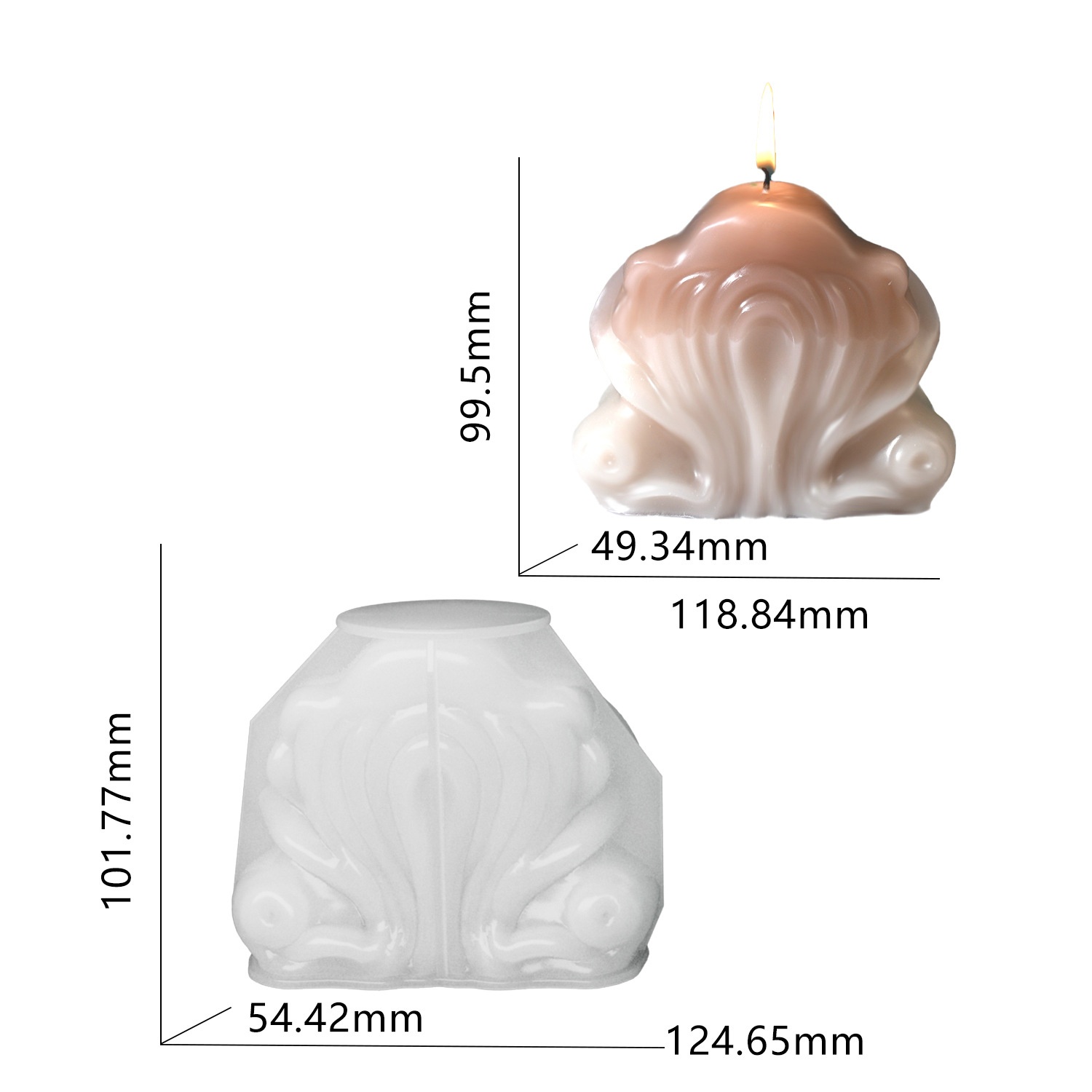 Ocean Shell Candle Silicone Mo - огляд і ціна Resin Ocean Wave Mold