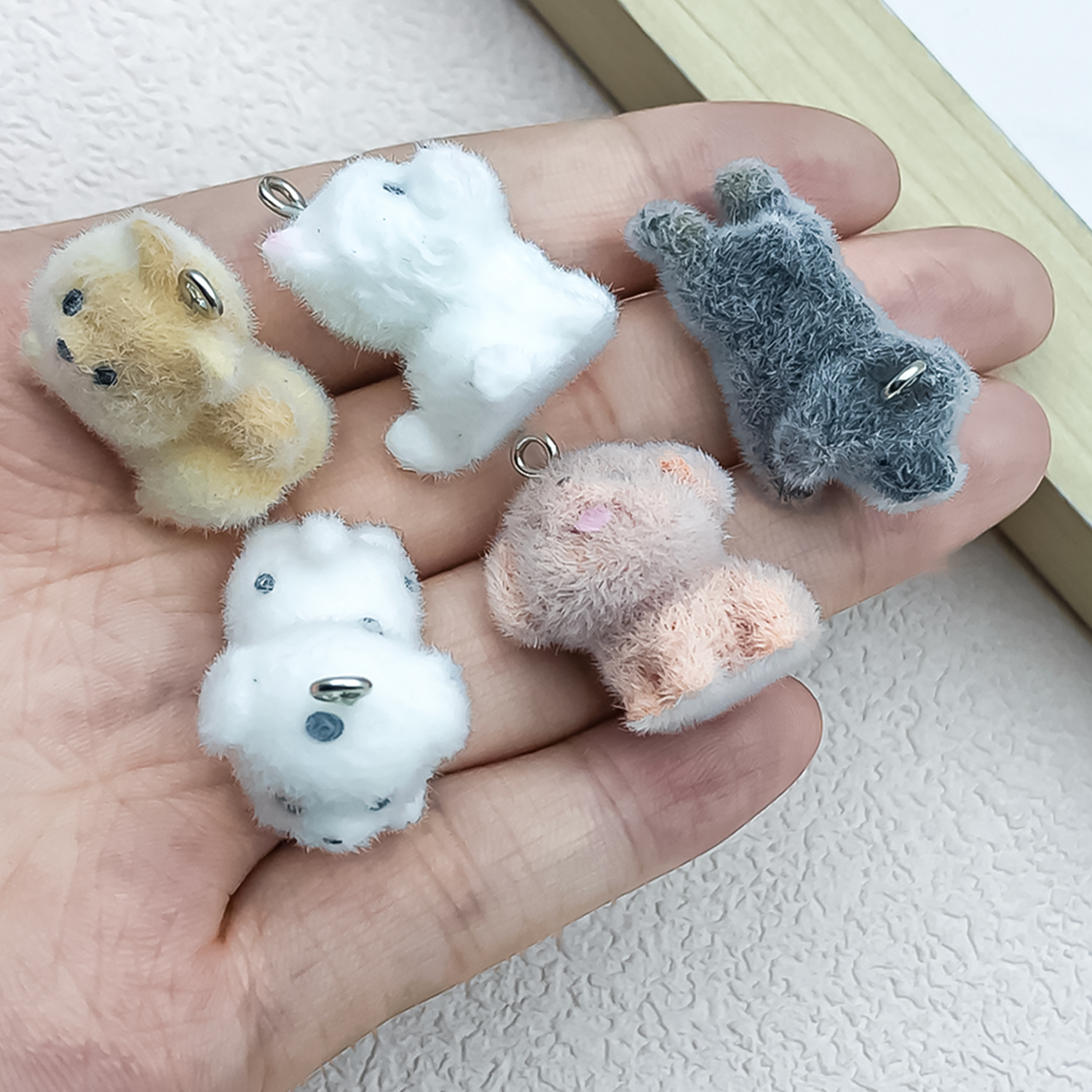 5pcs&1pc Flocked Resin Animal  - огляд і ціна Resin Craft Kit