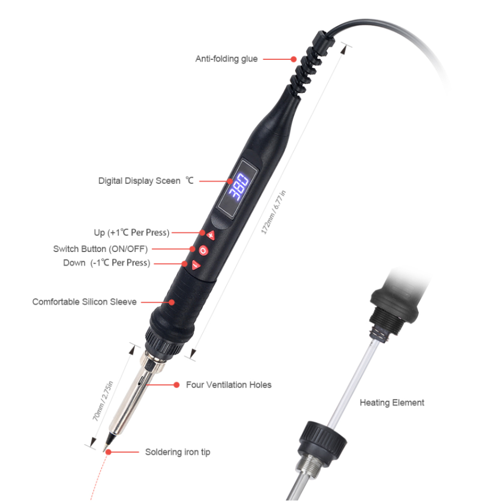 JCD 750W Micro Heat Gun Rework - огляд і ціна Heat Gun Small