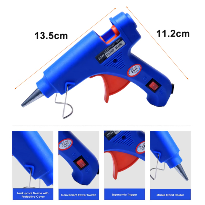 20W EU Plug glue gun.30pcs/10p - огляд і ціна Heat Gun Small