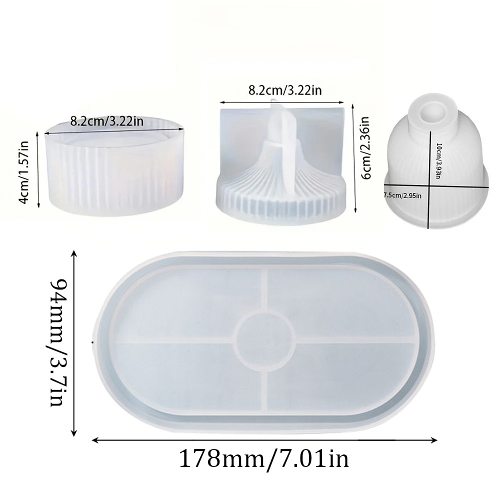 4pcs Silicone Molds Oval Tray  - огляд і ціна Silicone Mold Tray