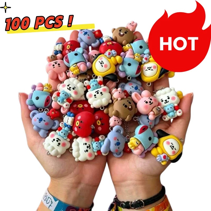 7pcs BT21 Resin Cartoon Charm  - огляд і ціна Resin Craft Projects