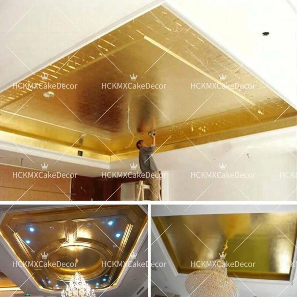 100pcs Imitation Gold Foil She - огляд і ціна Gold Foil Flakes