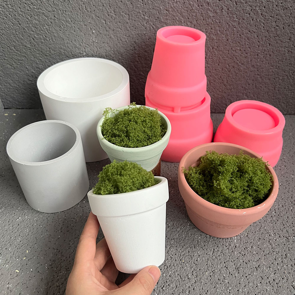 Large Concrete Plant Pot Silic - огляд і ціна Coaster Mold Round