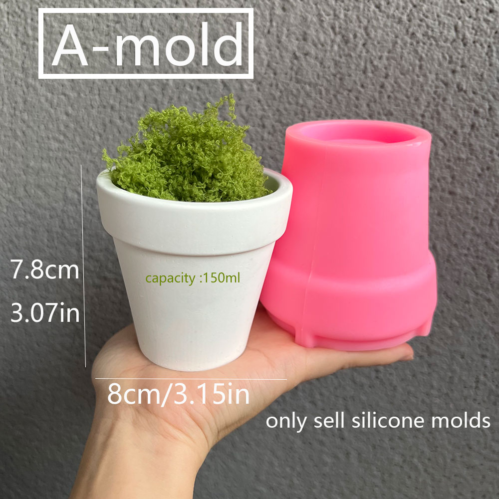 Large Concrete Plant Pot Silic - огляд і ціна Coaster Mold Round