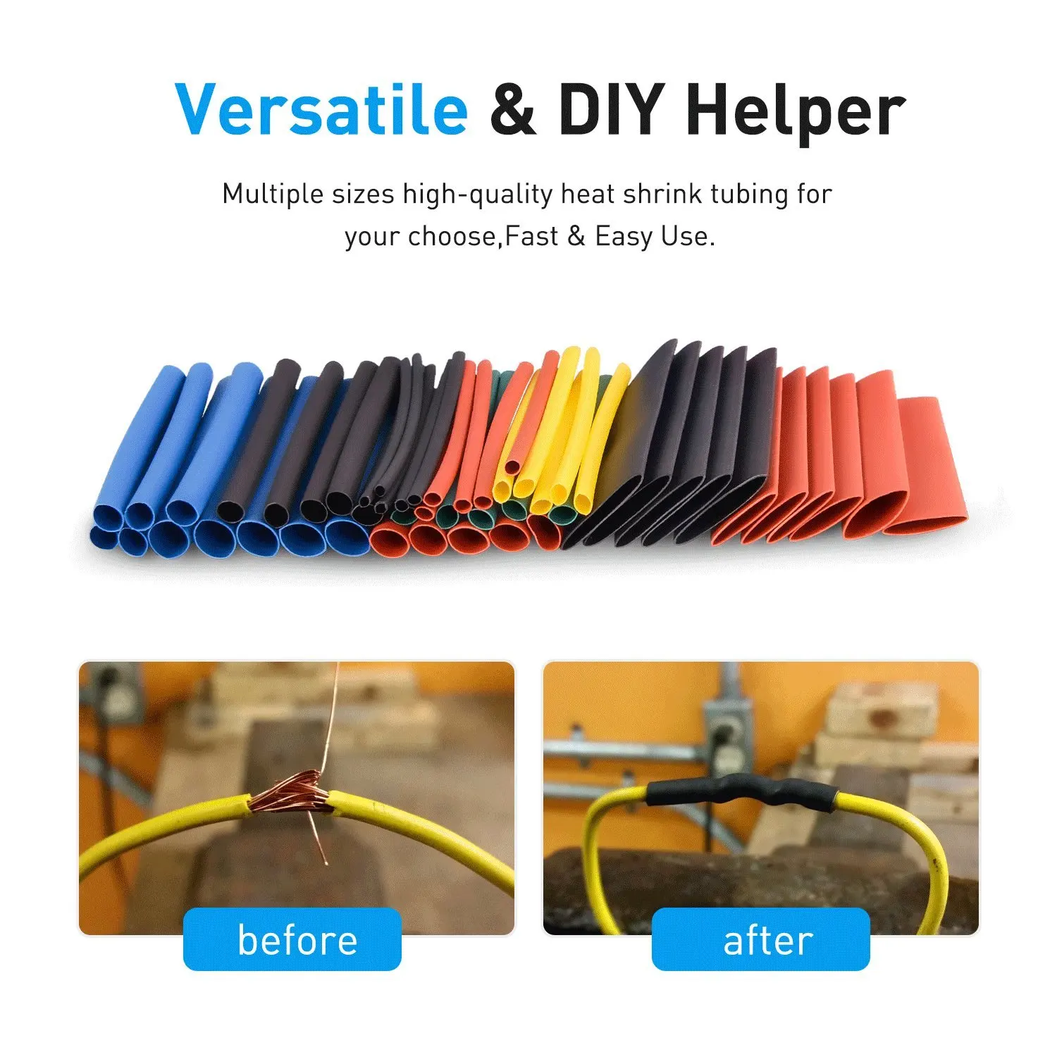 656/1060pcs Heat Shrink Tube W - огляд і ціна Heat Gun Small